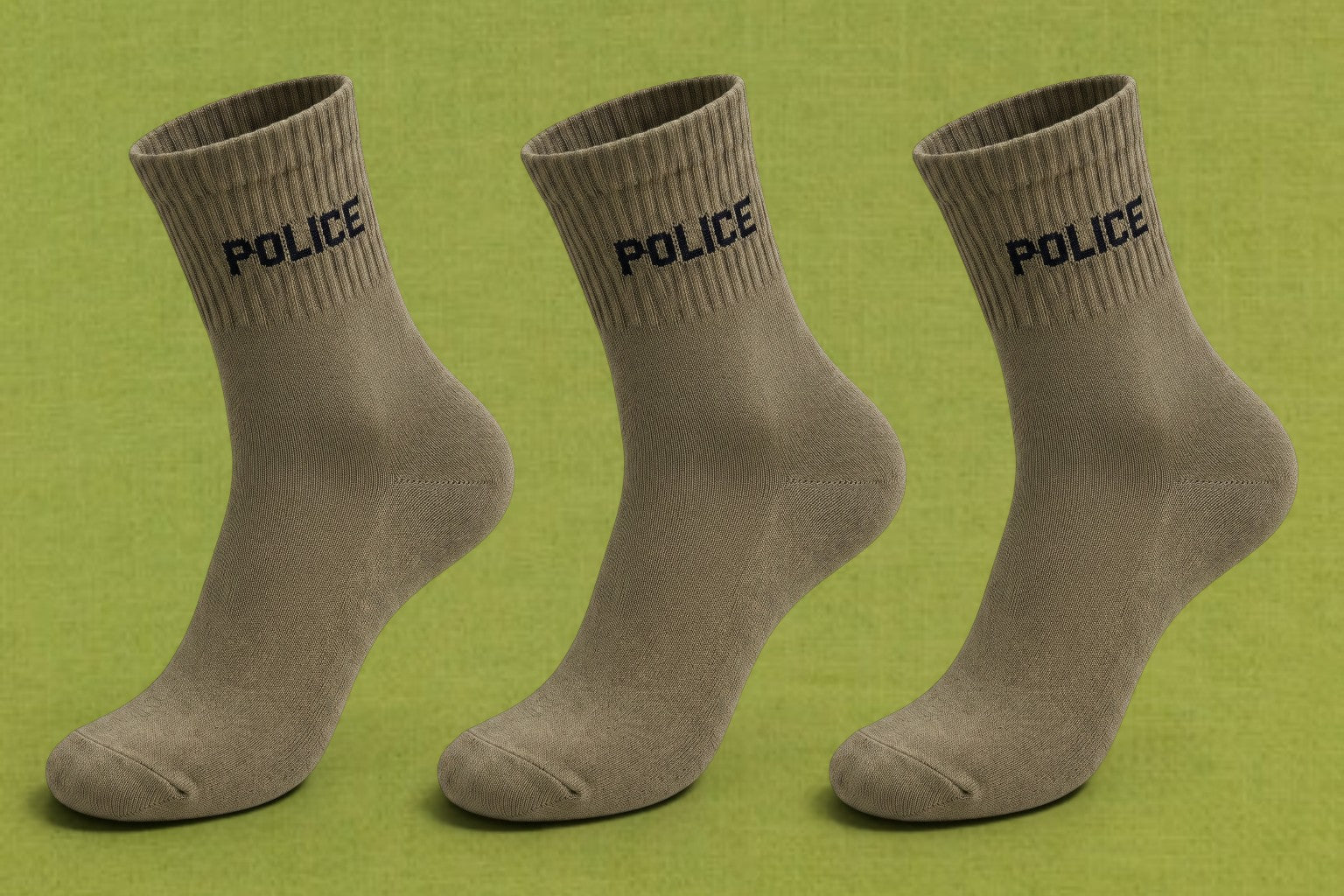 DUTYSOLE Officer Socks - Olive Khakhi | Free Size Pack of 9 | Unisex