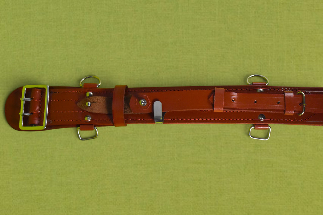 DUTYSOLE Officer Leather Cross Belt - Tan | Tactical Military Police Leather Cross Belt | Unisex