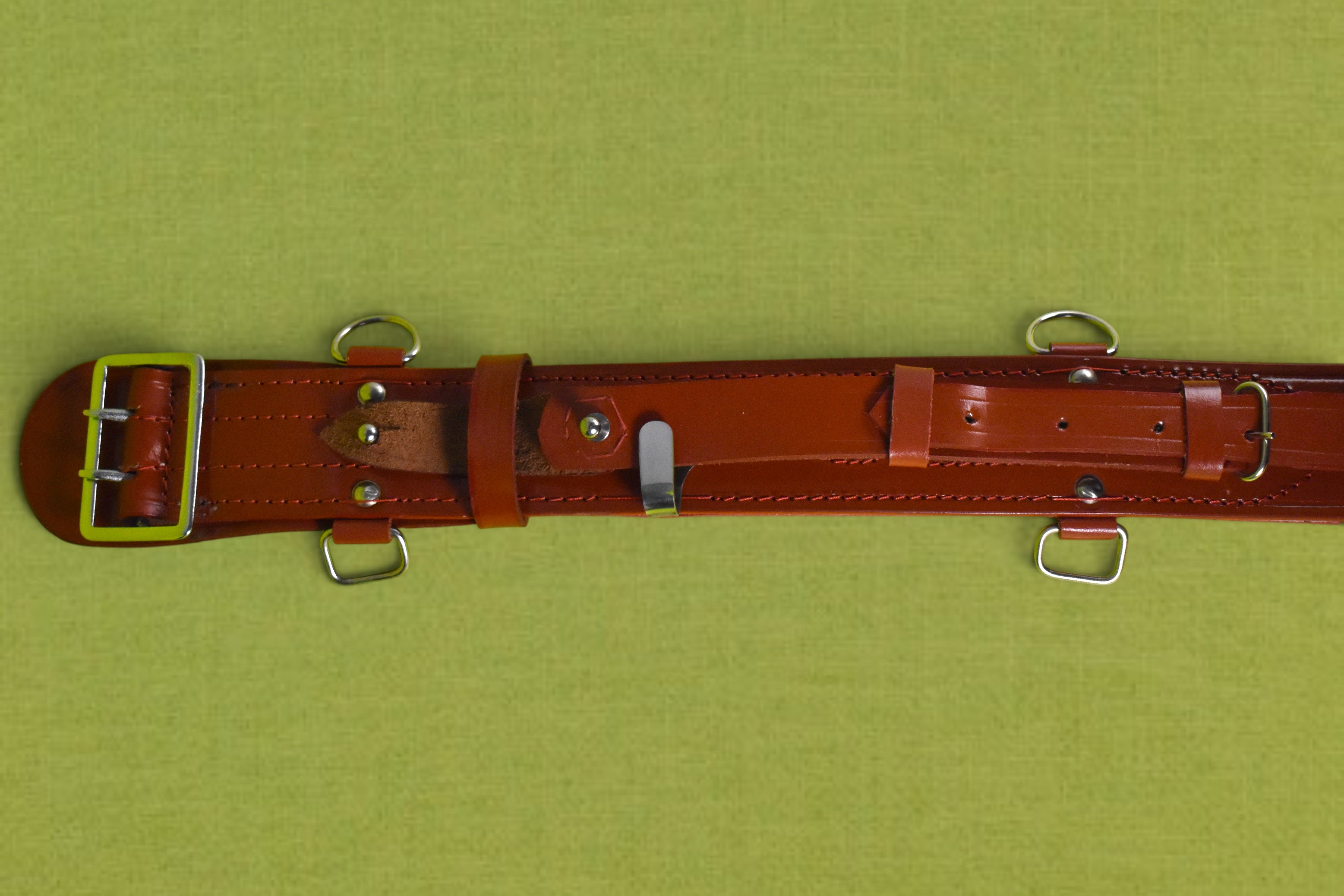 DUTYSOLE Officer Leather Cross Belt - Tan | Tactical Military Police Leather Cross Belt | Unisex