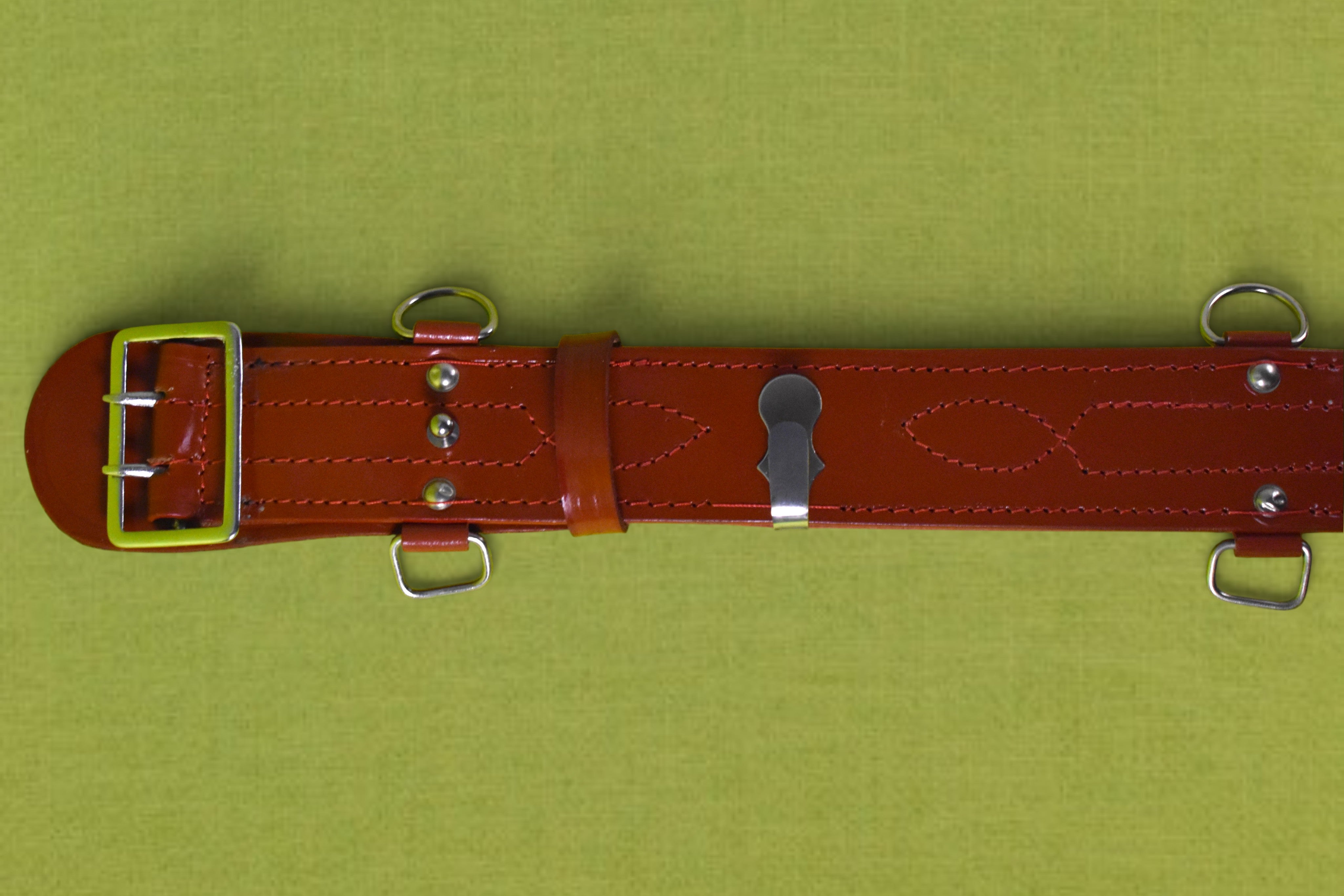 DUTYSOLE Officer Leather Cross Belt - Tan | Tactical Military Police Leather Cross Belt | Unisex
