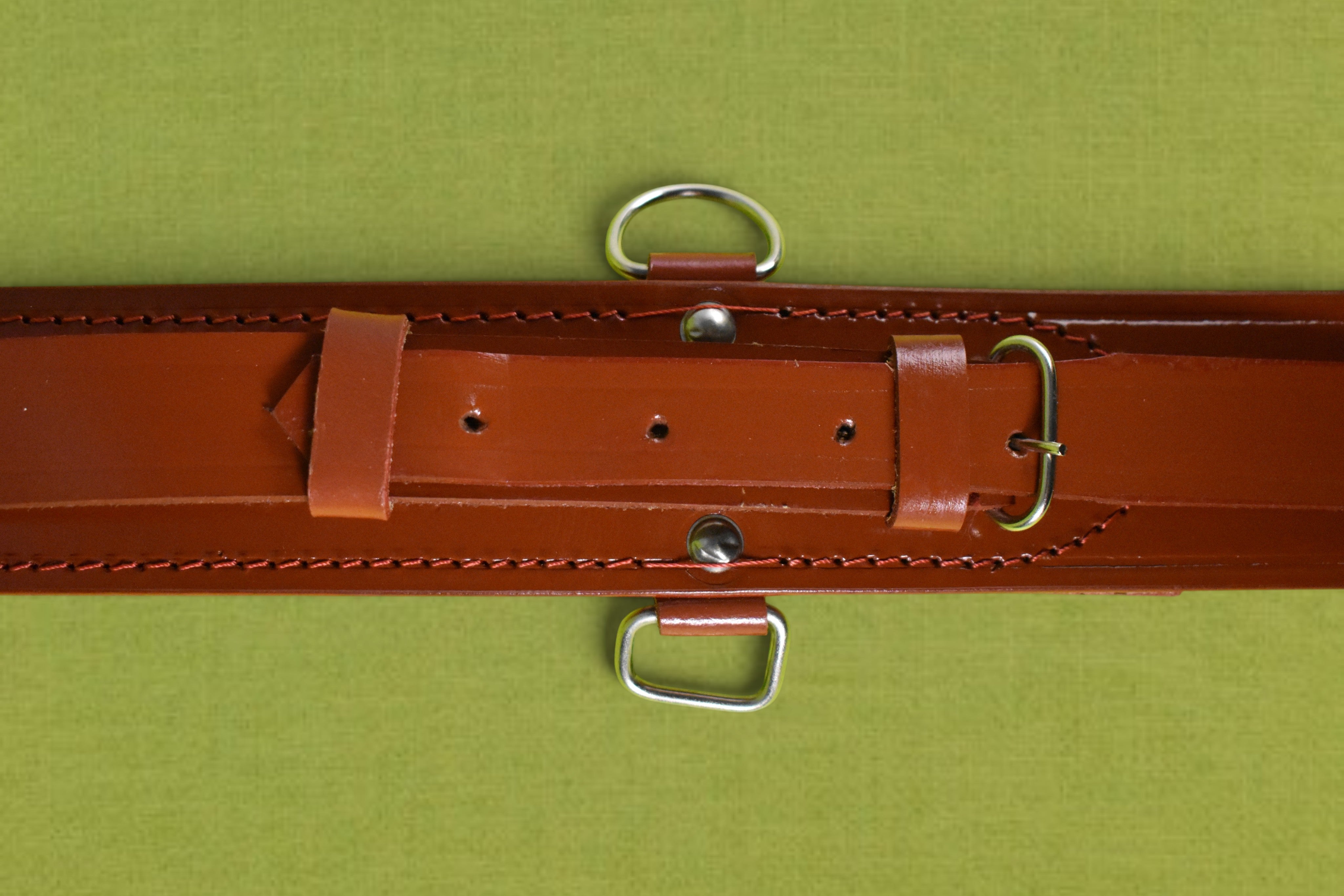 DUTYSOLE Officer Leather Cross Belt - Tan | Tactical Military Police Leather Cross Belt | Unisex