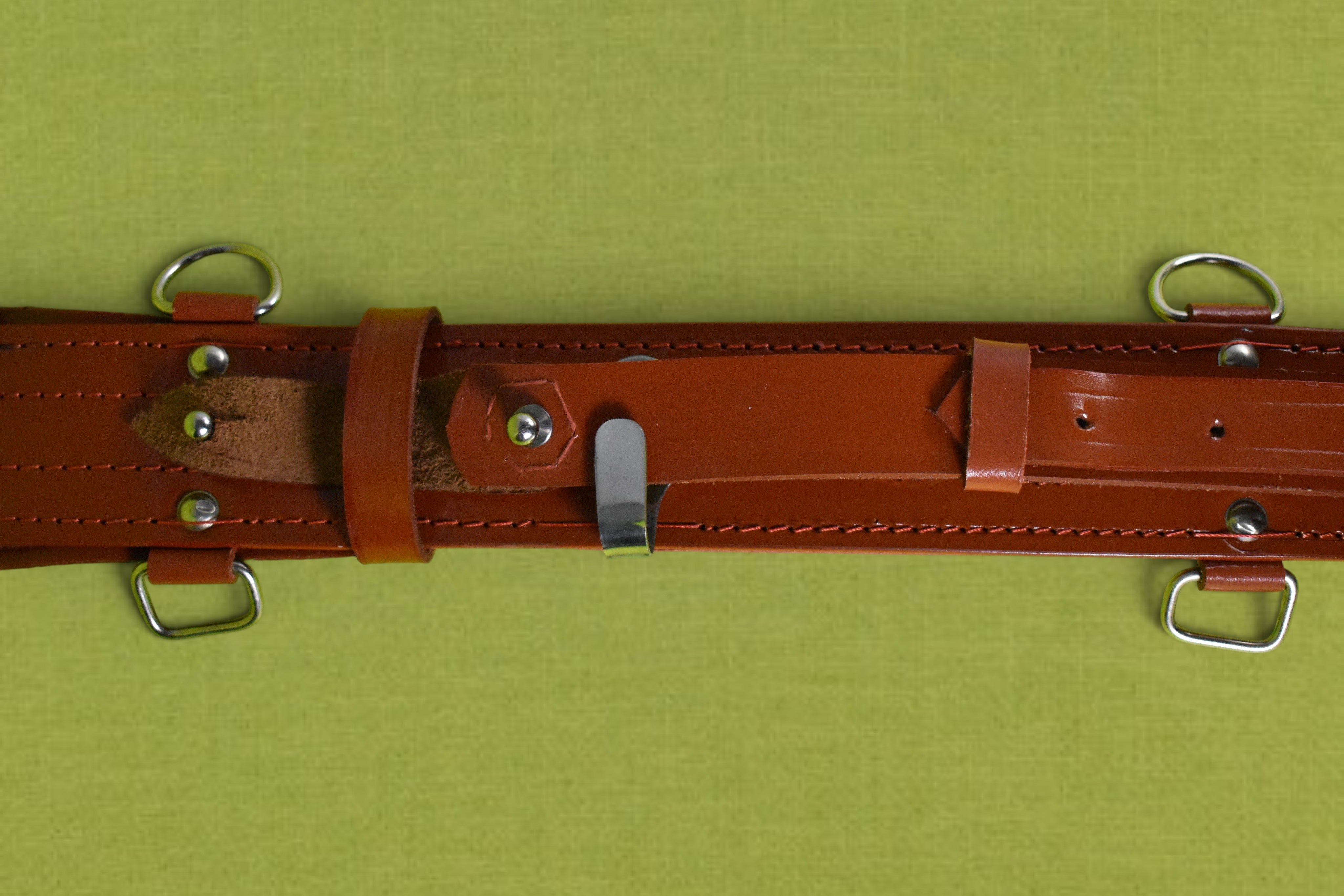 DUTYSOLE Officer Leather Cross Belt - Tan | Tactical Military Police Leather Cross Belt | Unisex