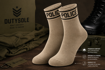 DUTYSOLE Officer Socks - Desert Tan | Free Size Pack of 6 | Unisex