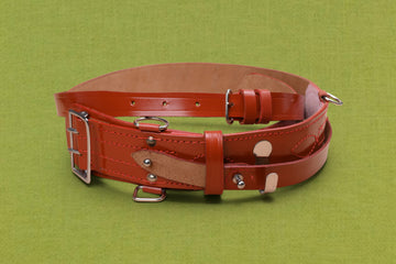 DUTYSOLE Officer Leather Cross Belt - Tan | Tactical Military Police Leather Cross Belt | Unisex