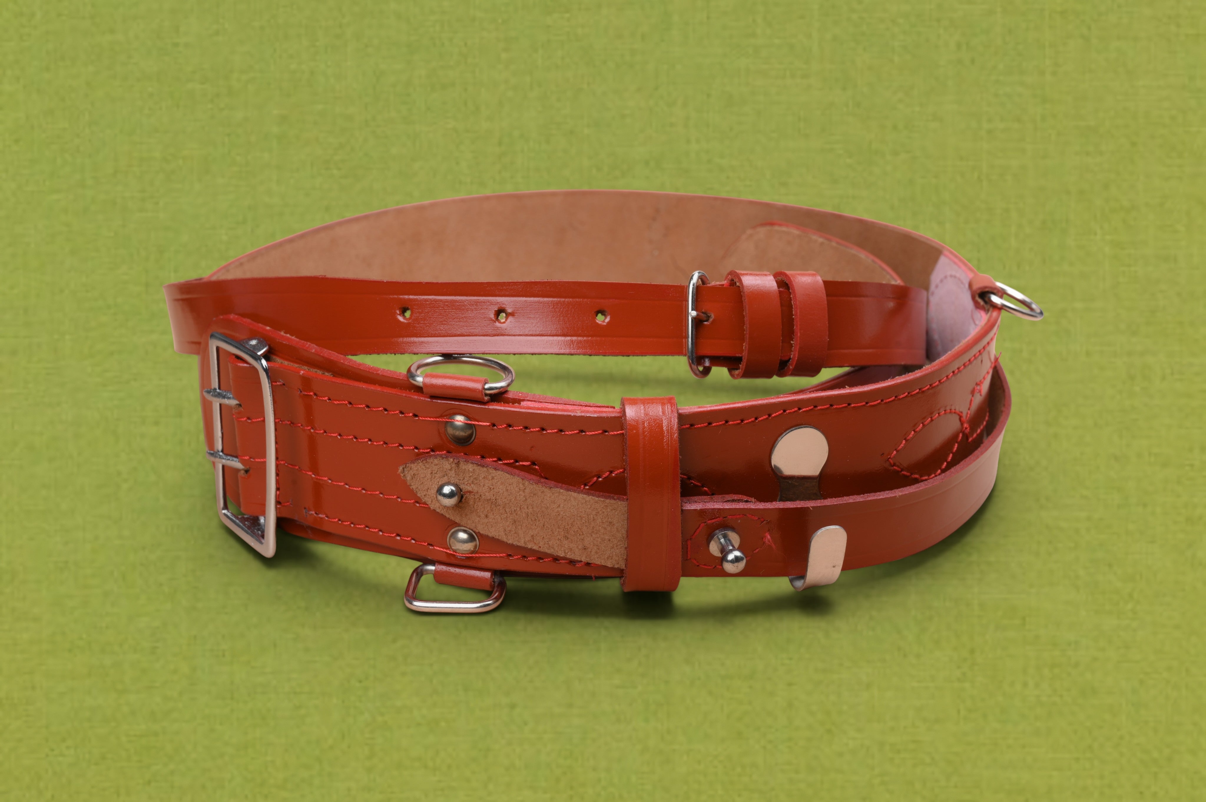 DUTYSOLE Officer Leather Cross Belt - Tan | Tactical Military Police Leather Cross Belt | Unisex