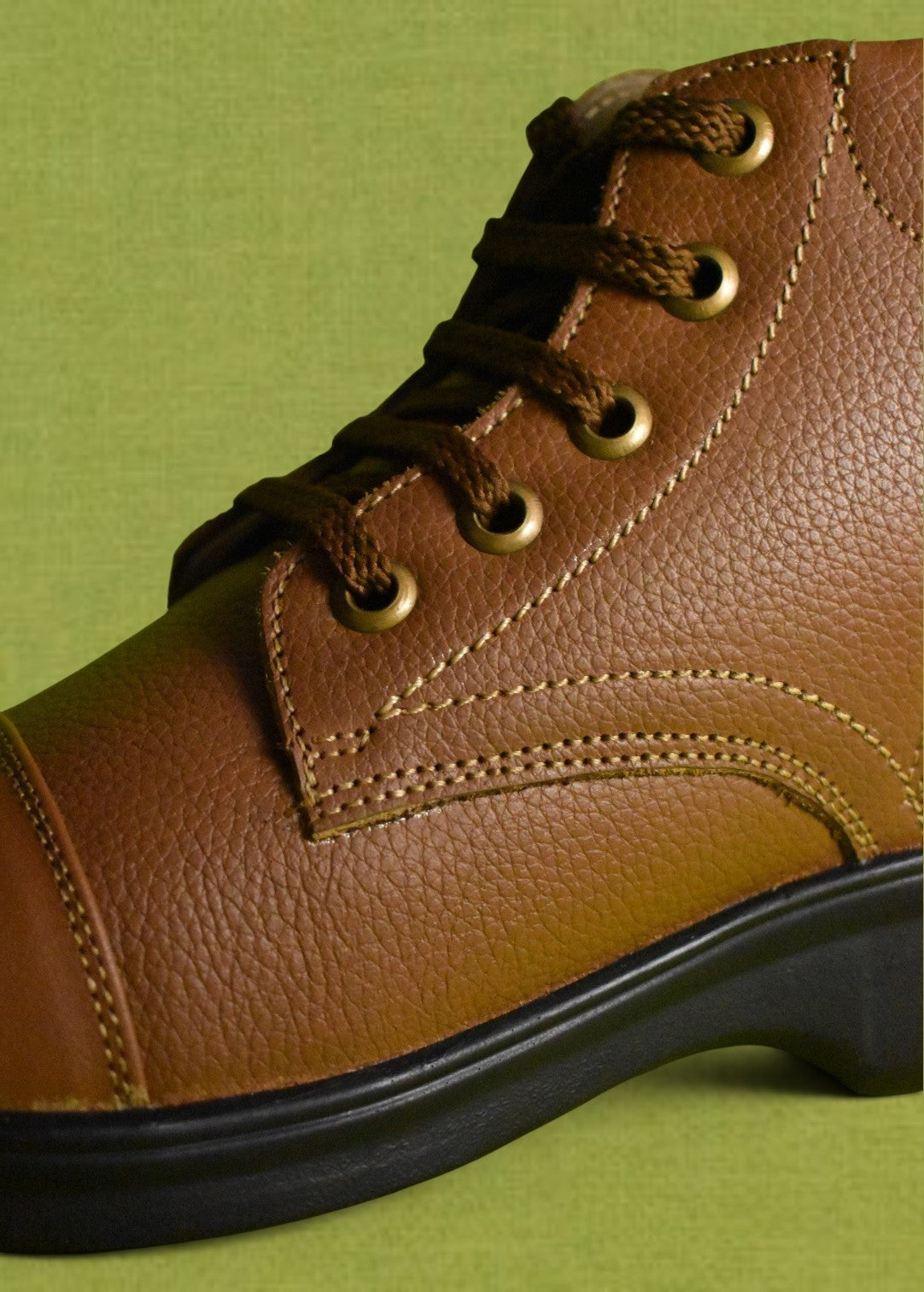DUTYSOLE Premium Leather Marshall Boots - Tan | Tactical Military Police Lace-Up Ankle Boots with Side Zipper | Unisex