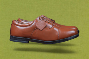 DUTYSOLE Premium Leather Oxford Shoes - Brown | Formal Police Uniform Lace-Up Office Dress Shoes | Unisex